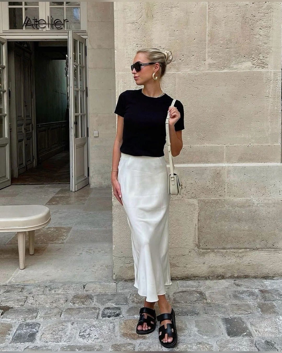 Ayla | Dames rok met hoge taille maxi lengte