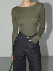 Ilayda | Slim Fit Bodysuit met Open Rug