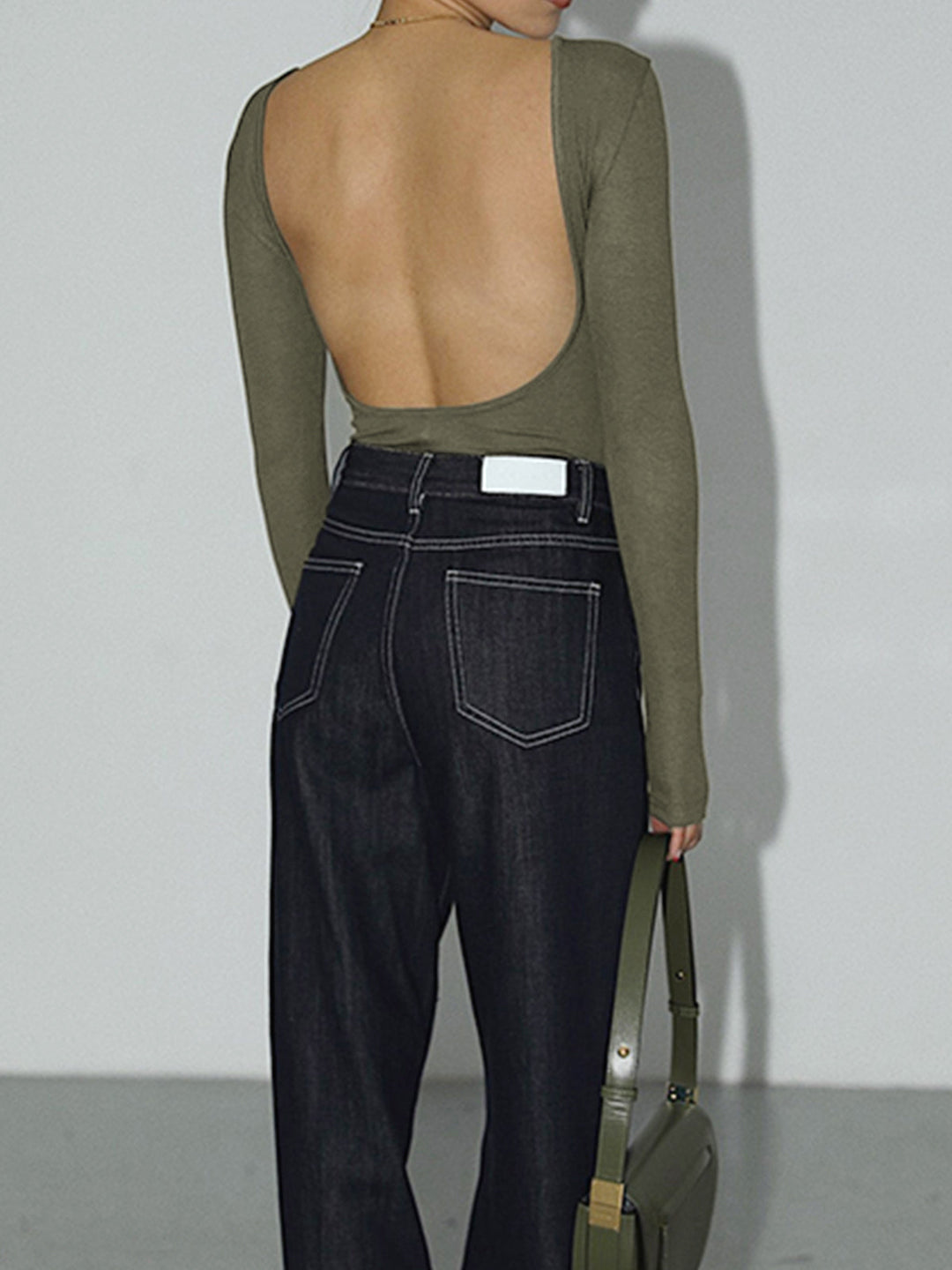 Kendall | Dames bodysuit ronde hals lange mouwen