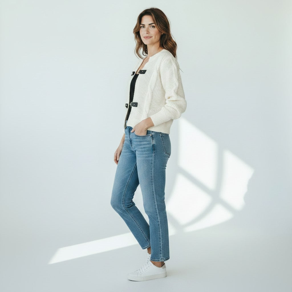 Iona | Stijlvol Dames Vest met Trendy Gespsluiting