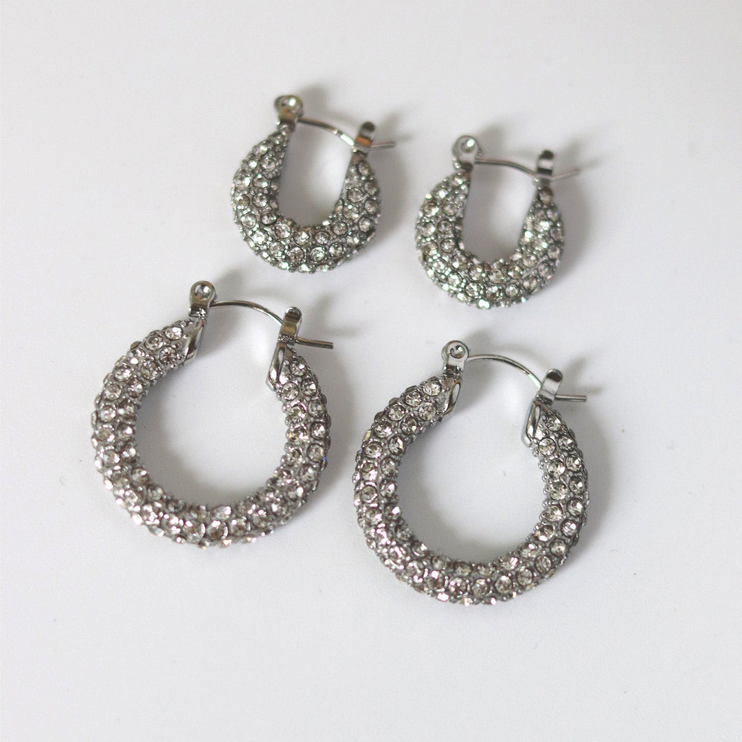 Arya | Dames Oorbellen met Zirconia en Hoepelvorm
