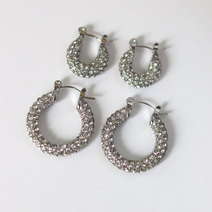 Arya | Dames Oorbellen met Zirconia en Hoepelvorm