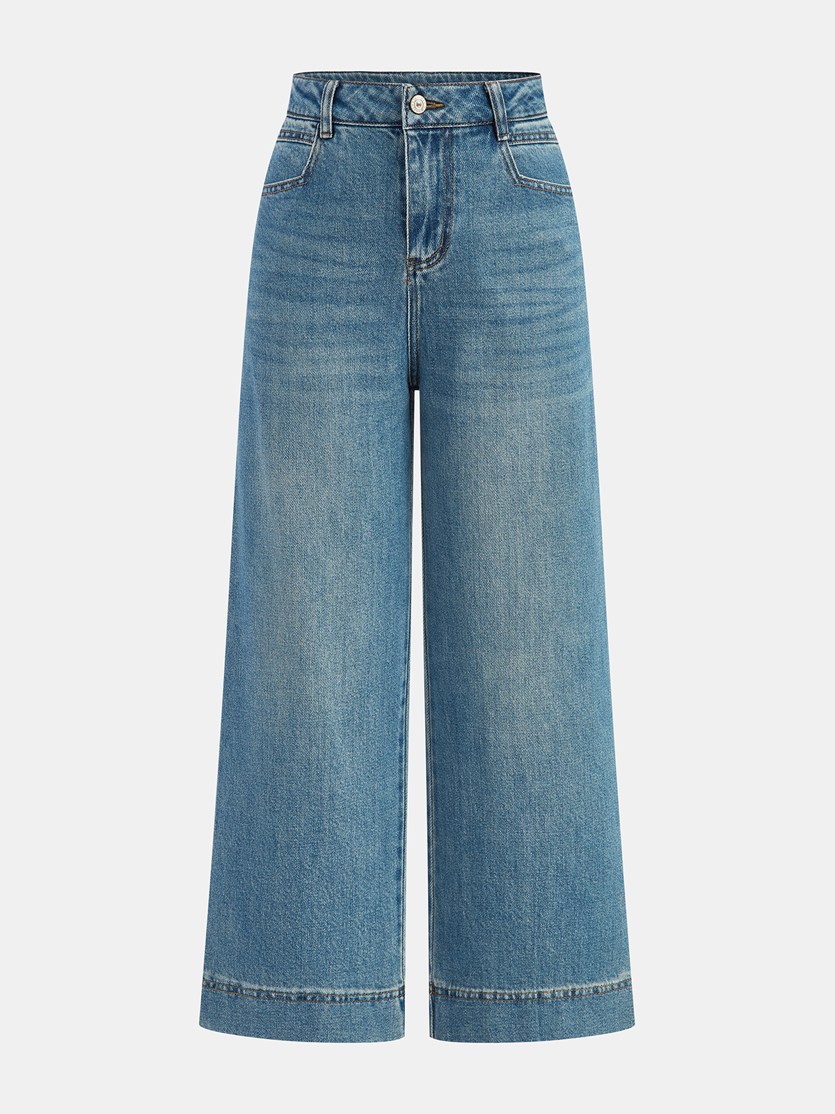 Yara | Hoge Taille Flared Broek Dames - Denim met Wijde Pijpen