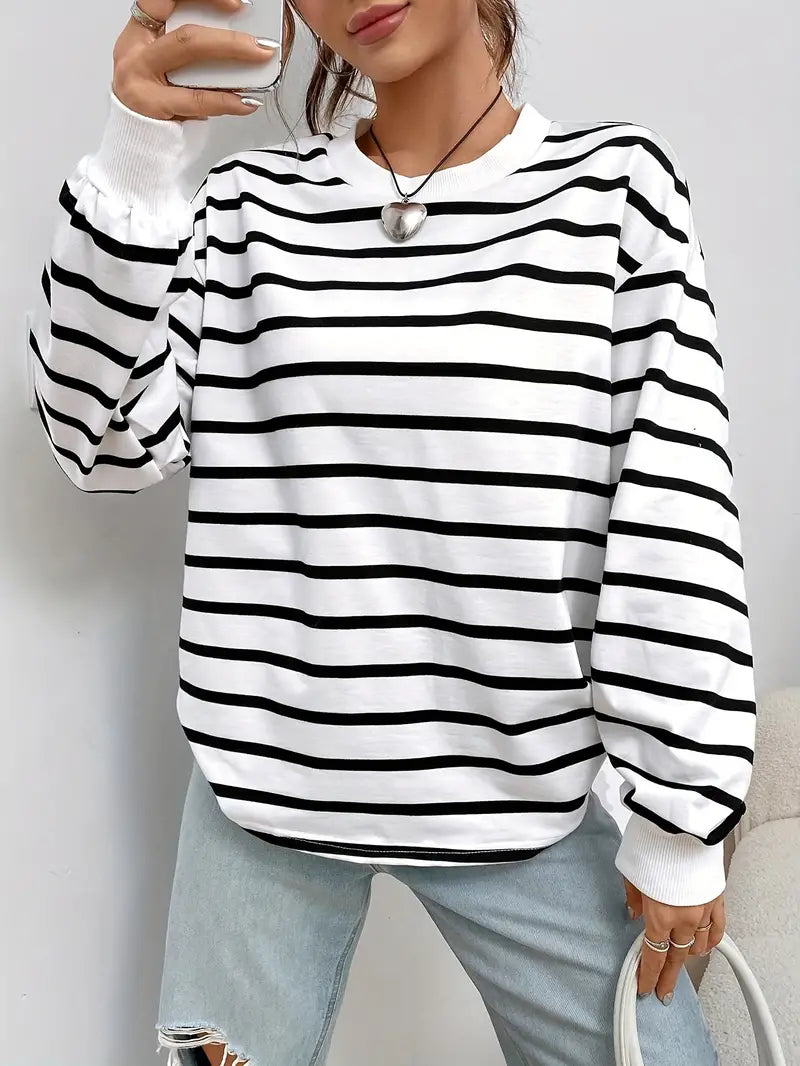 Hope | Dames Sweater met Strepen Losse Pasvorm