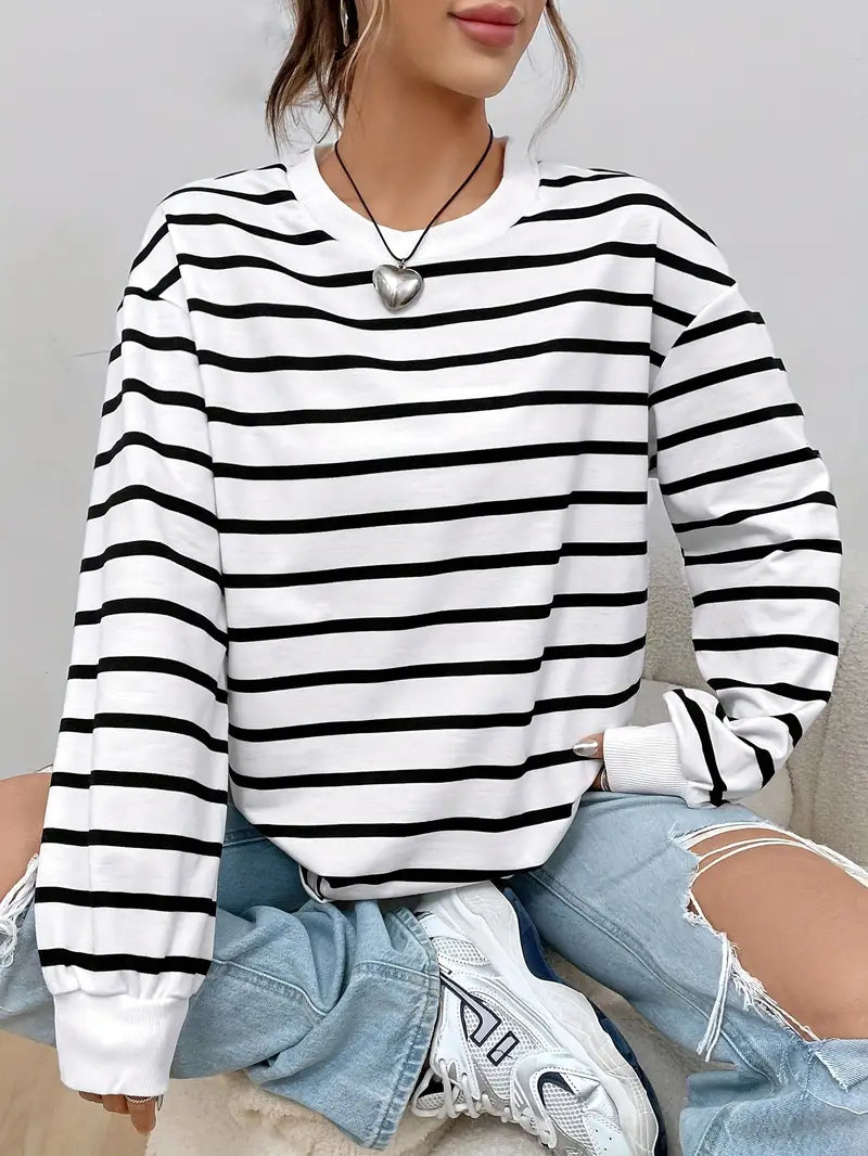 Hope | Dames Sweater met Strepen Losse Pasvorm