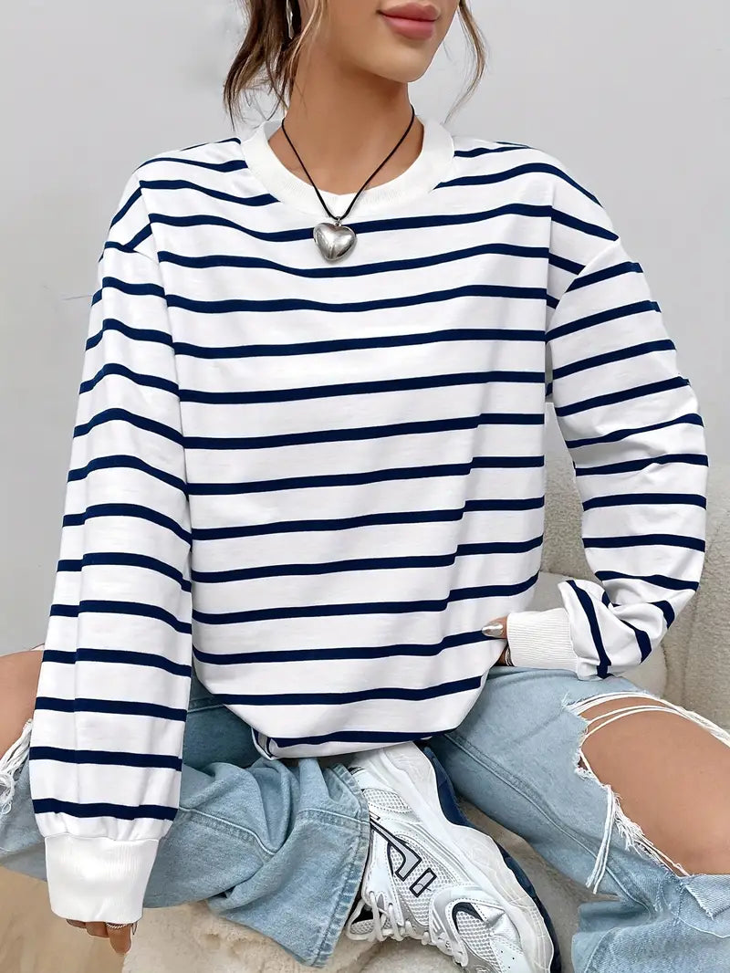 Hope | Dames Sweater met Strepen Losse Pasvorm
