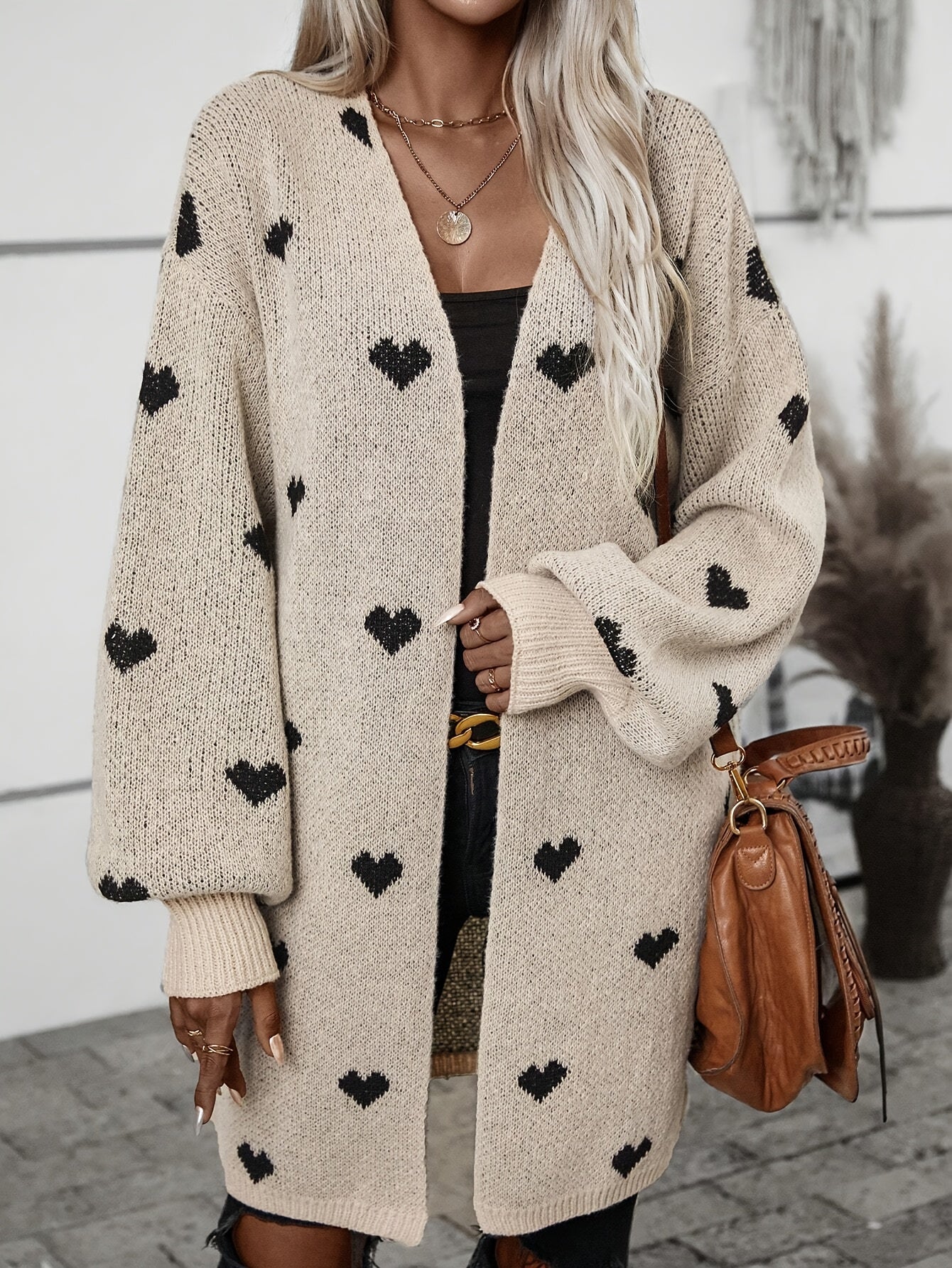 Toine | Dames Vest met Hartjes Patroon - Casual Elegantie