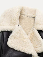 Jolly | Luxe Dames Winterjas - Leren Jas met Trendy Faux Fur