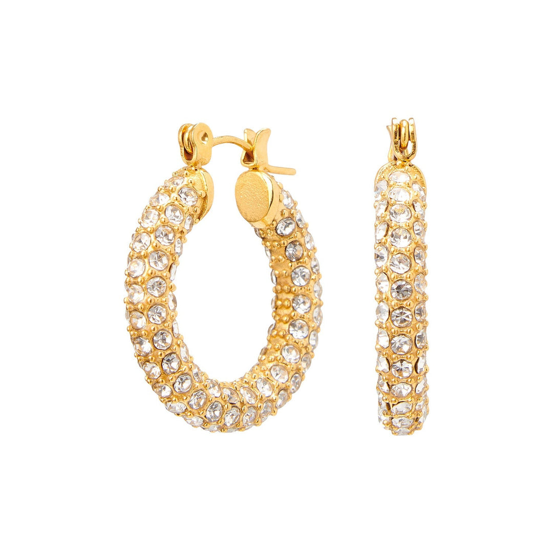 Arya | Dames Oorbellen met Zirconia en Hoepelvorm