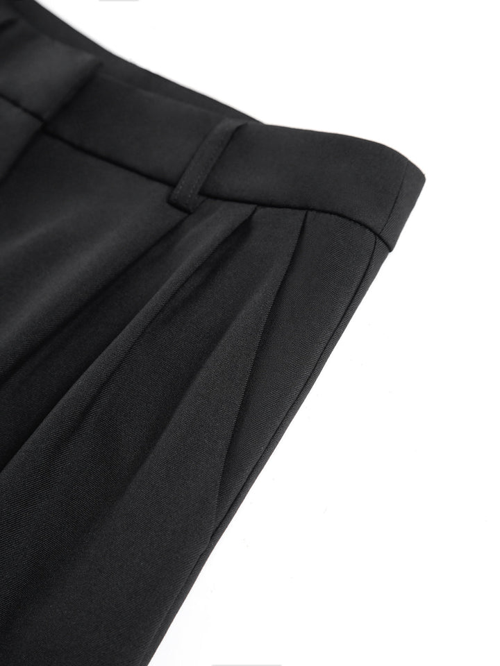 Kiyomi | Dames broek met hoge taille wijde pijpen