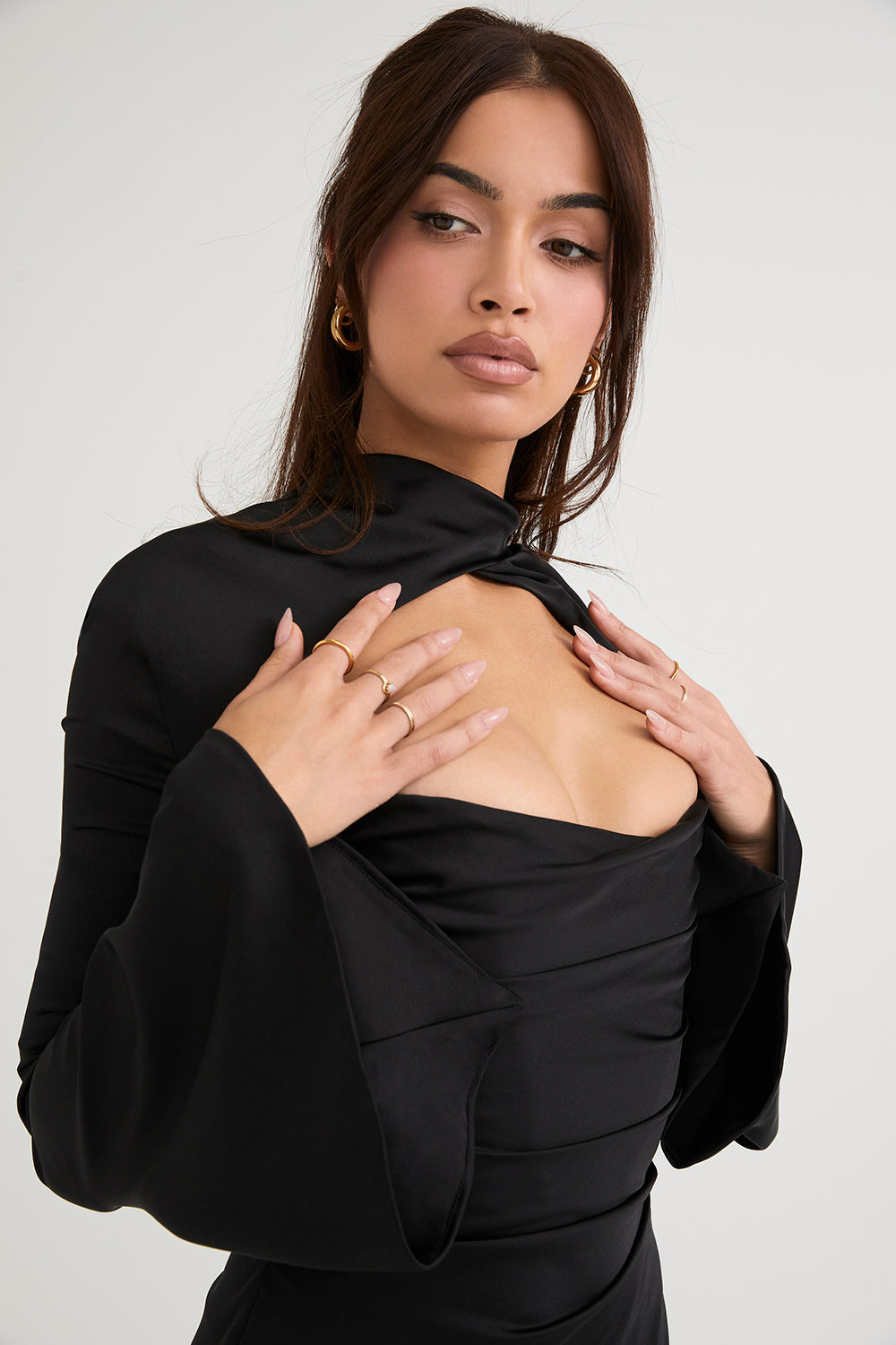Jennica | Elegante Corset Jurk - Galajurk met Open Rug Design