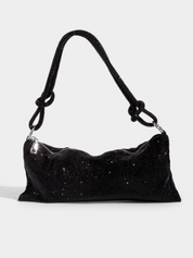 Luxe Glanzende Tas met Ketting Detail