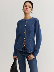 Kalya | Dames Denim Jasje - Slim Fit