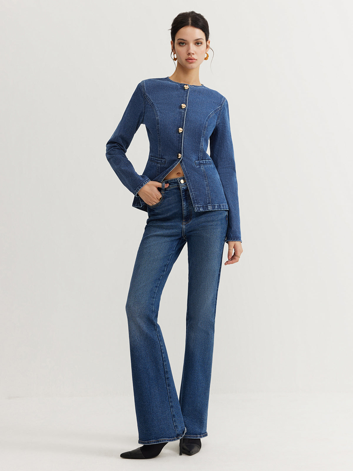 Kalya | Dames Denim Jasje - Slim Fit