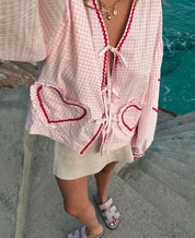 Roos | Trendy Zomertop met Hartjesprint