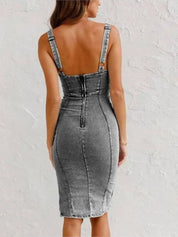Kira | Trendy Jeansjurk Dames - Midi Ontwerp, Casual, Tijdloos Design