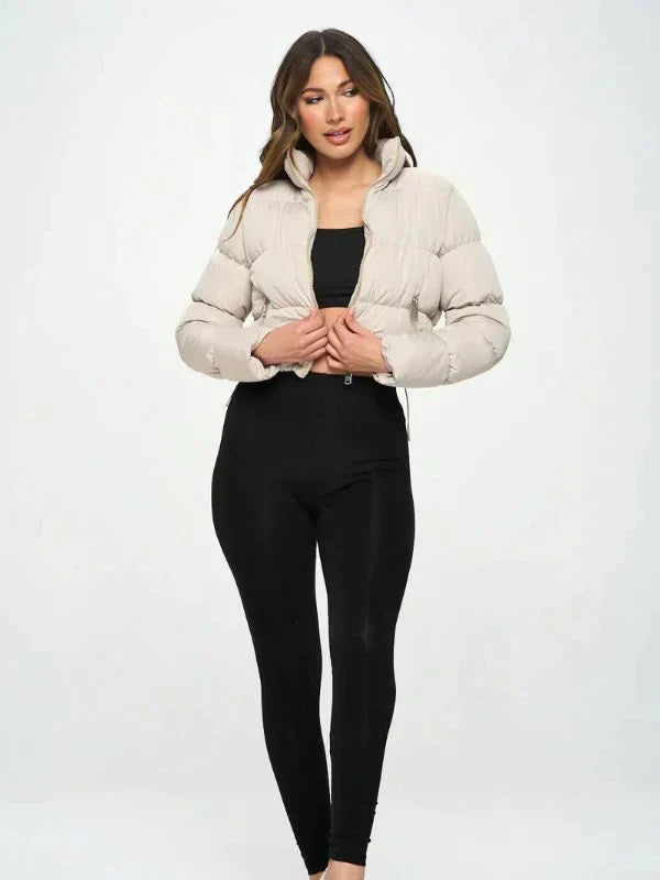 Noelle | Korte Pufferjack Dames - Winterjas met Moderne Ritssluiting