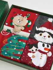 Kira | Kerst Sokken Gift Set - Comfortabele Sokken met Kerst Thema voor de Feestdagen