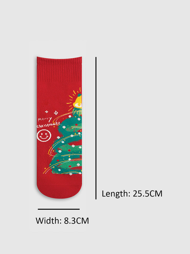 Alana | Dames sokken set met kerstmotief en cartoonprint