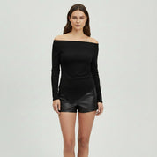 Lalou | Off Shoulder Top met Lange Mouwen - Asymmetrisch & Elegant