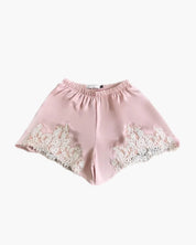 Lara | Trendy Dames Shorts - Korte Broek met Luxe Satijn met Kantdetails