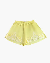 Lara | Trendy Dames Shorts - Korte Broek met Luxe Satijn met Kantdetails