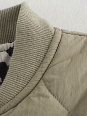 Leonne | Luxe Tussenjas met Trendy Stiksels - Luipaard Print