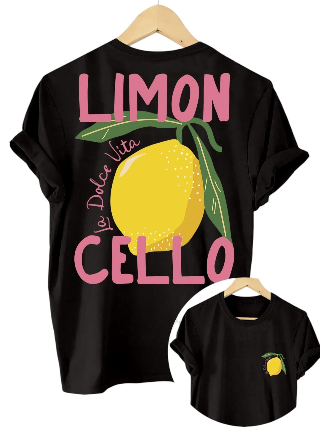 Anaiah | Dames T-shirt met citroenprint tekstprint