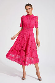 Liana | Dames Midi-jurk - Delicaat Kant, Elegant en Flatterend