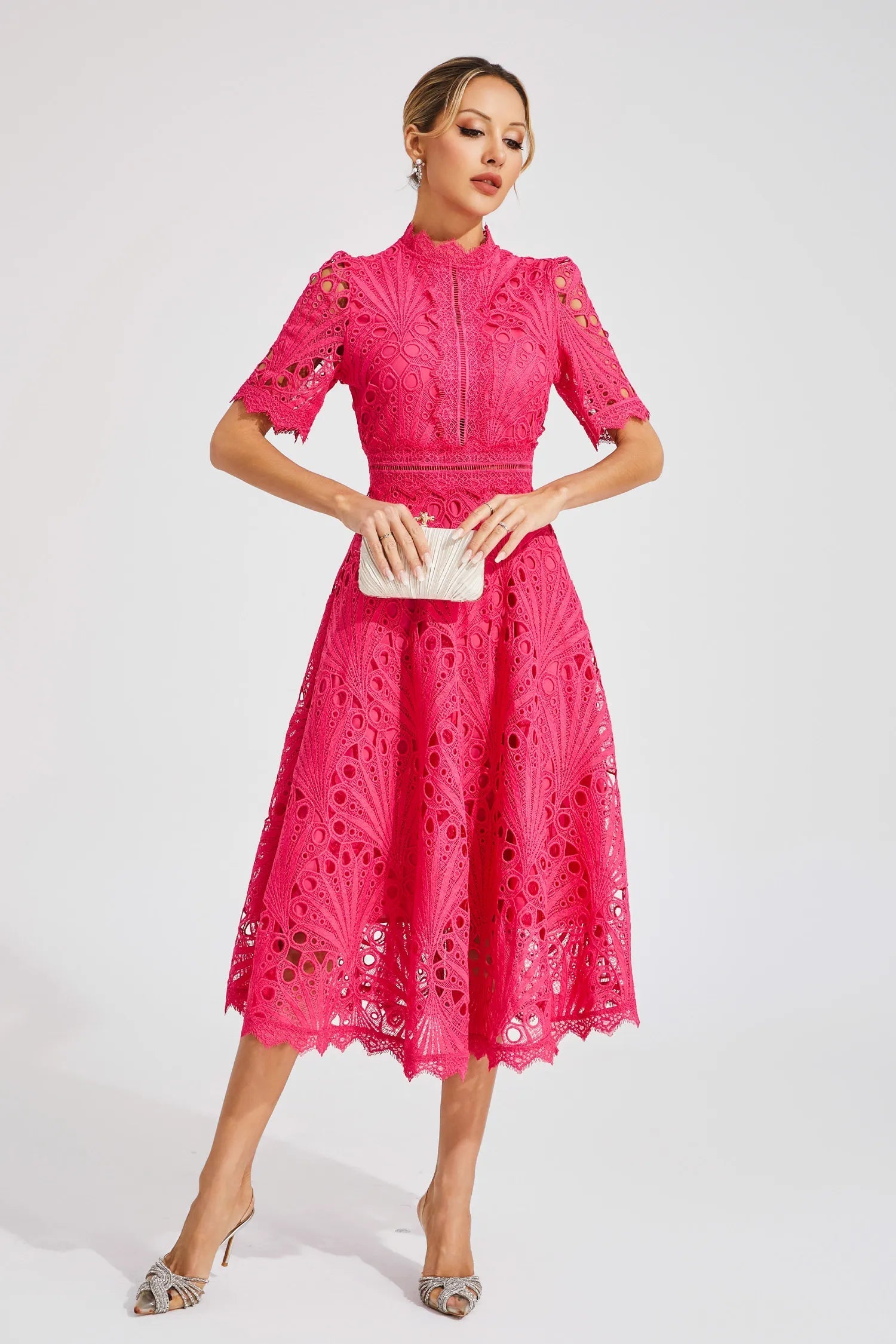 Liana | Dames Midi-jurk - Delicaat Kant, Elegant en Flatterend