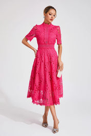 Liana | Dames Midi-jurk - Delicaat Kant, Elegant en Flatterend