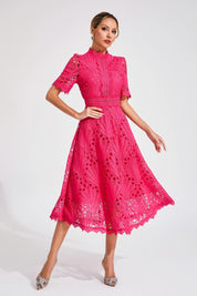 Liana | Dames Midi-jurk - Delicaat Kant, Elegant en Flatterend