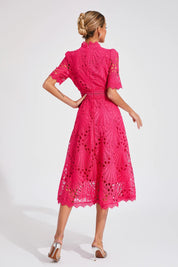Liana | Dames Midi-jurk - Delicaat Kant, Elegant en Flatterend