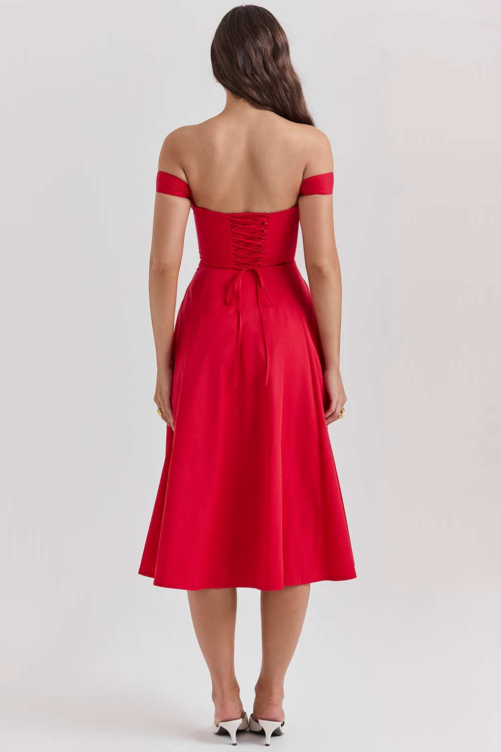 Lina | Dames Midi Jurk - Elegante Bloemenprint, Flatterend Silhouet