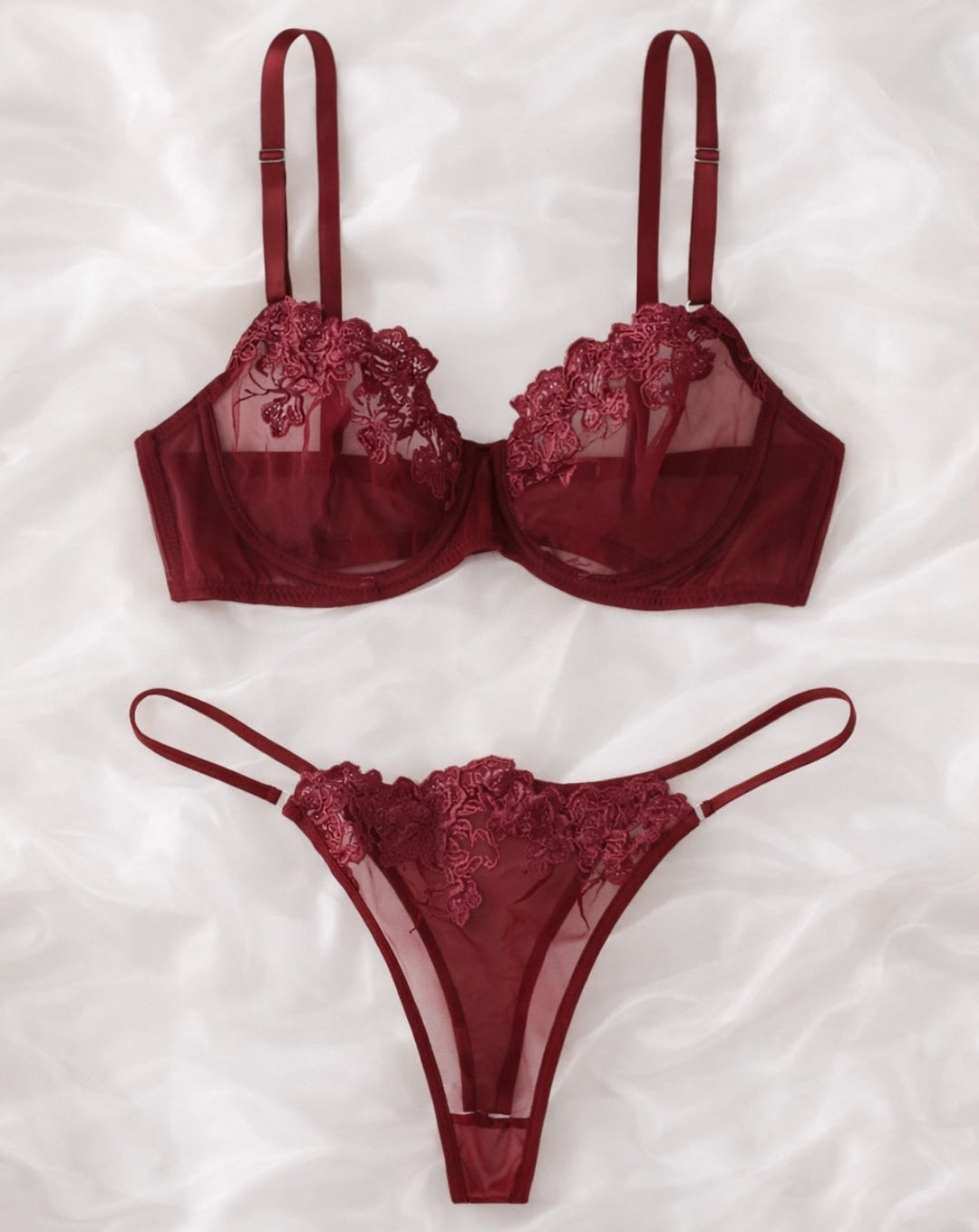 Aitana | Dames Lingerieset met Kant en Bandjes