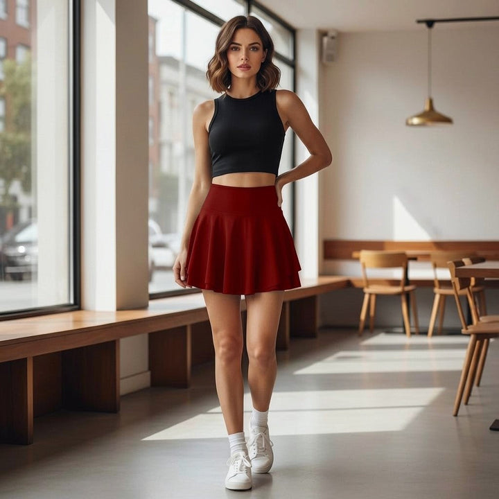 Gemma | Dames tennisrok met binnenbroekje en elastische taille