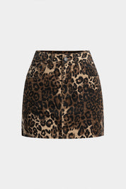 Alesso | Hoge Taille Rok Dames met Luipaard Print, Comfy, Trendy Design