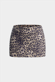 Briqa | Mini Rok Dames met Luipaard Print - Lage Taille, Trendy en Comfortabel