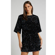 Issy | Luxe Pailletten Mini-Jurk met Open Rug