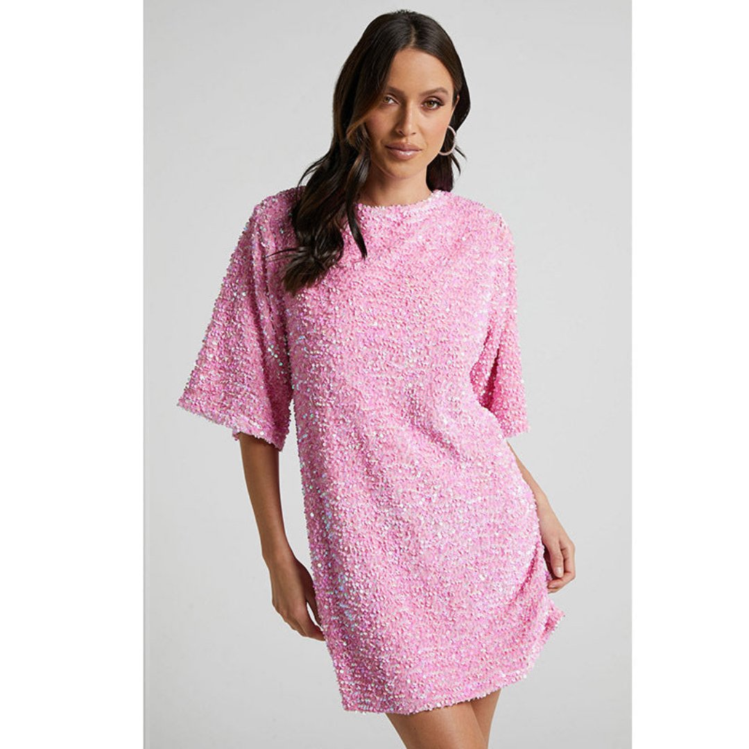 Issy | Luxe Pailletten Mini-Jurk met Open Rug