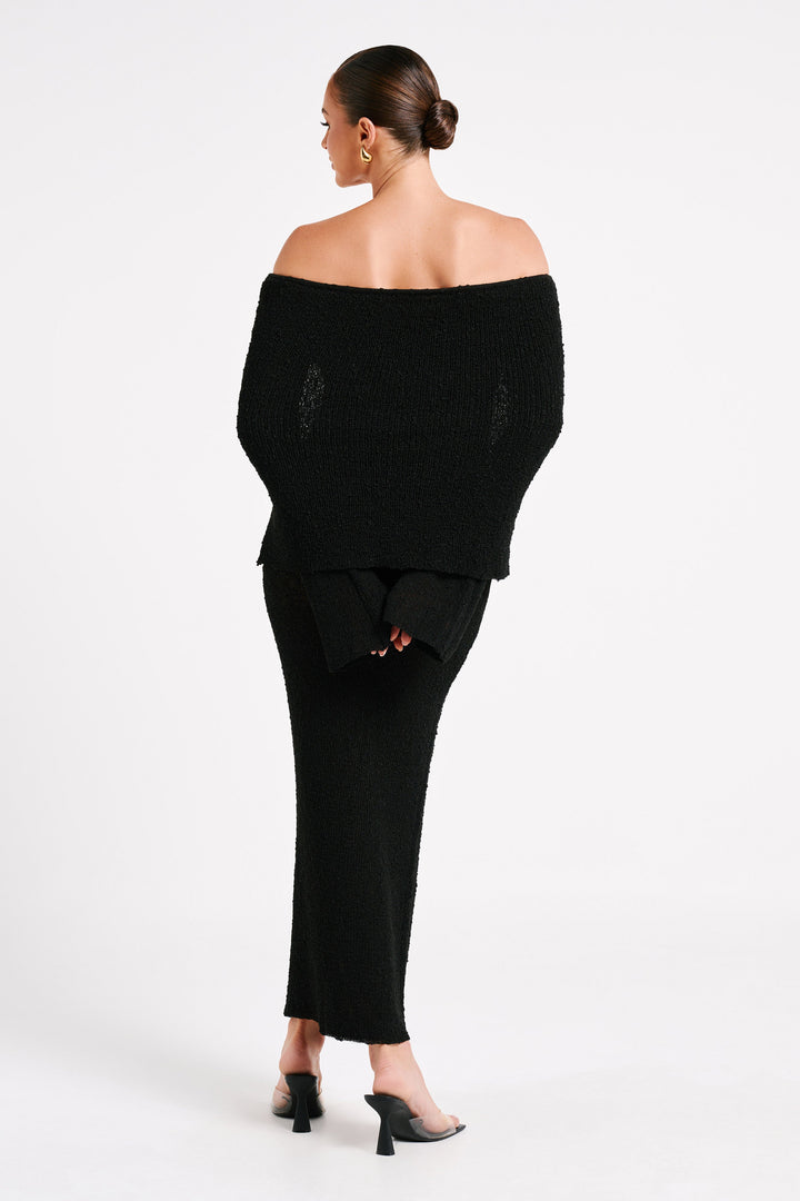 Elliott | Dames jurk met off-shoulder en lange mouwen