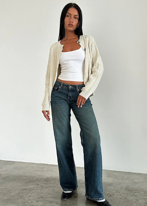 Roja | Straight-Leg Jeans met Lage Taille – Trendy Dames Broek
