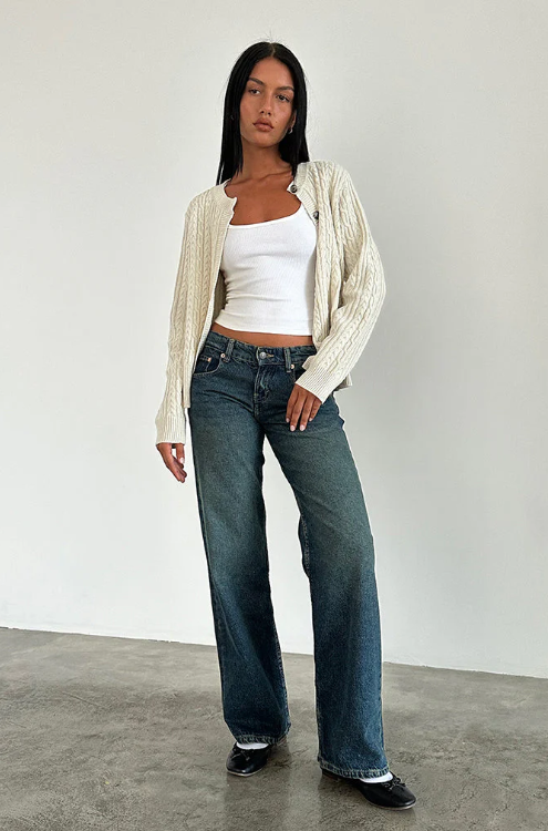Rayna | Dames Broek met Lage Taille Rechte Pijpen