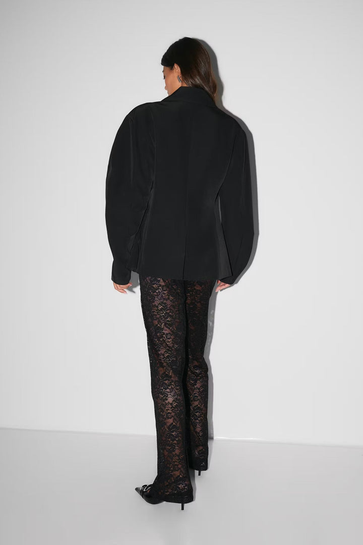 Ariana | Dames broek met kant en flared pijpen
