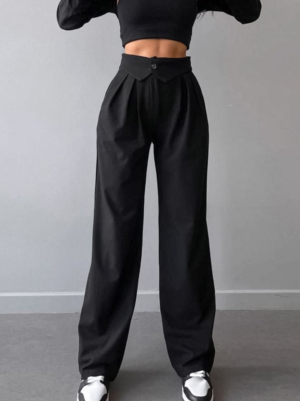 Marlina | High Waist Straight Leg Dames Pantalon – Elegant & Comfortabel