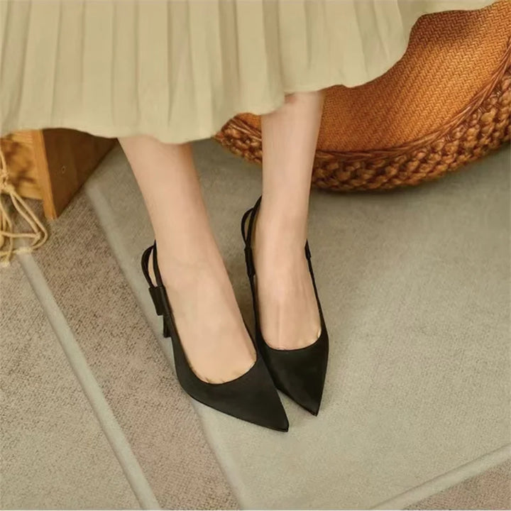 Ainsley | Dames pumps met slingback puntneus