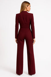 Maya | Elegante Jumpsuit Dames met V-hals - Getailleerd, Wide-leg