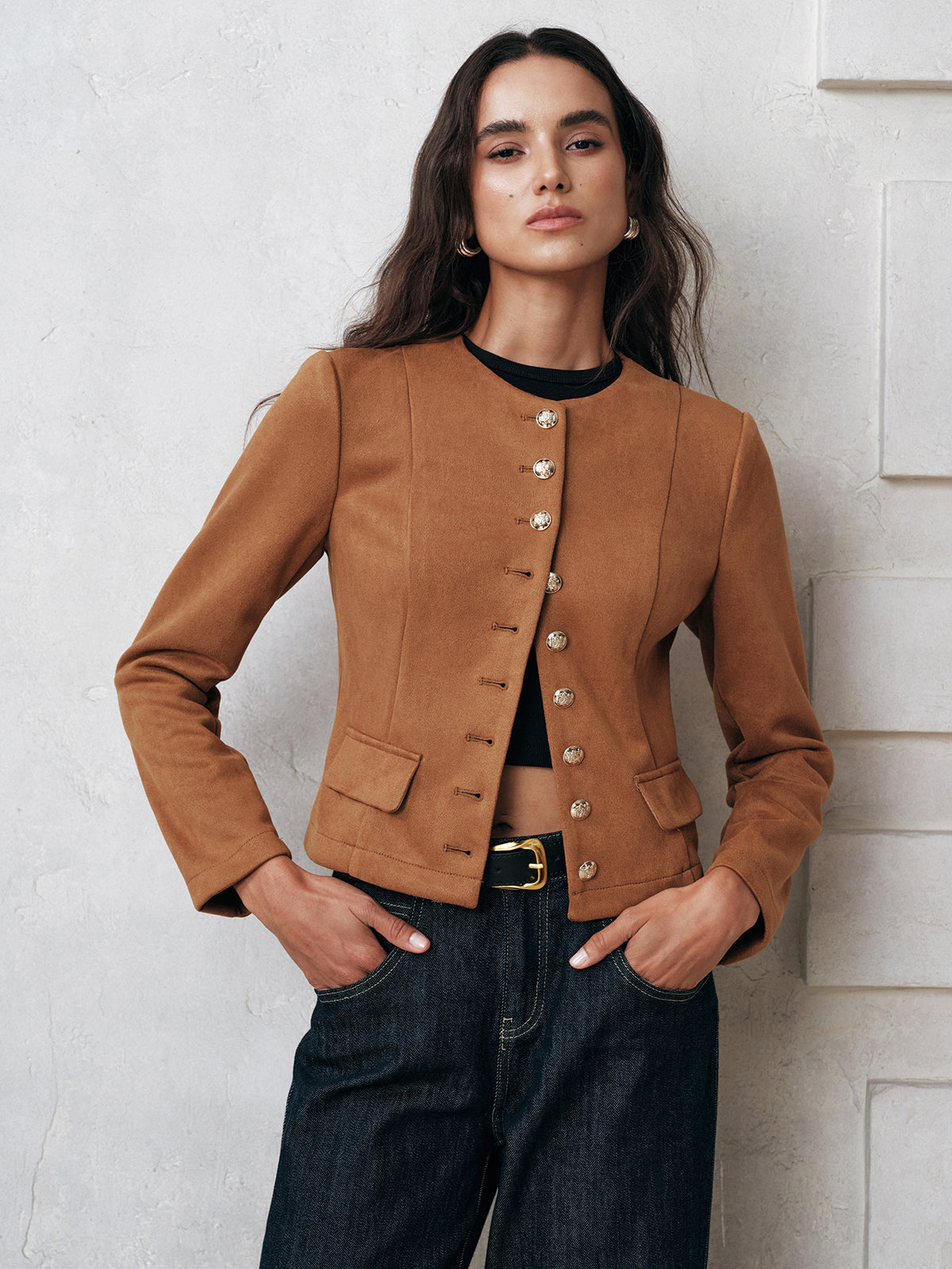 Metrico_Dames_Suede_Jas___Elegante_Lange_Pasvorm__95__Polyester_1.jpg