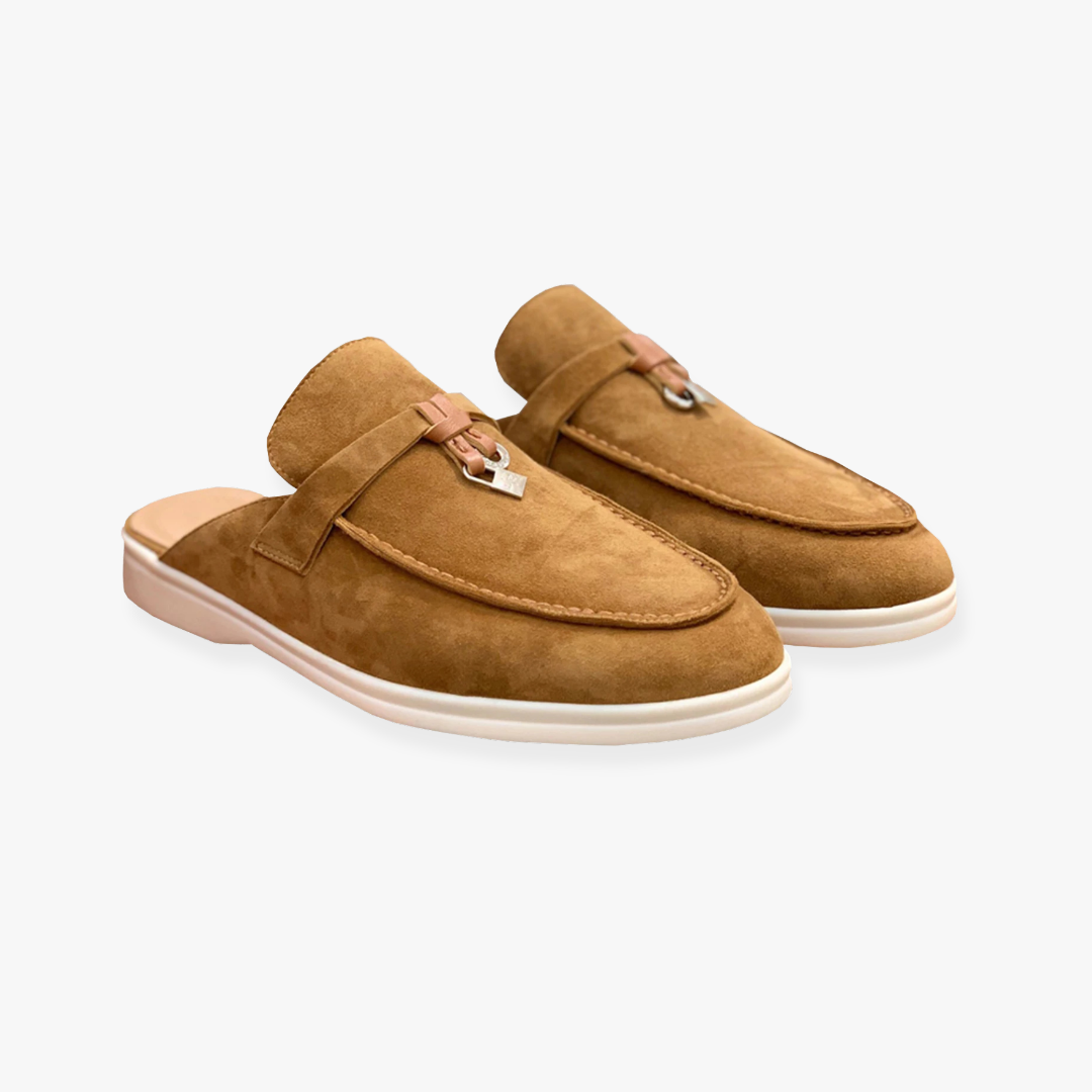 Mila | Comfortabele Loafer Mules Dames - Suede Ontwerp met Chic Gesp