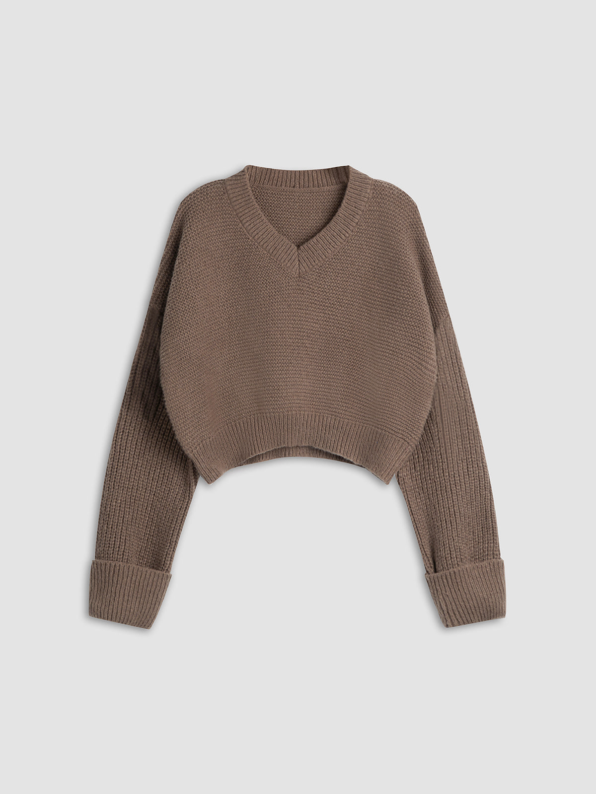 Minea | Comfy Cropped Dames Trui - V-Hals, Casual